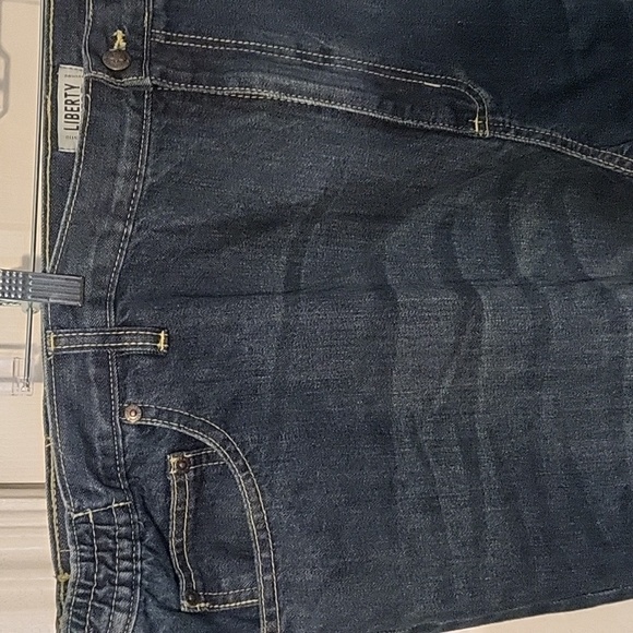 NWT Liberty Blues Denim Goods Relaxed Fit Straight Leg Side Elastic Jeans - Picture 3 of 9